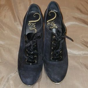 Black High Heel Lace Up Bootie